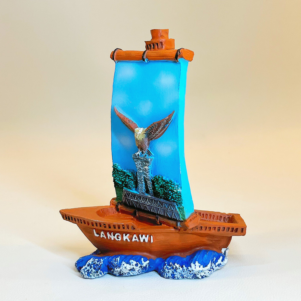 Home Decor Malaysia - Malaysia Langkawi Sailboat Eagle Resin Figurine