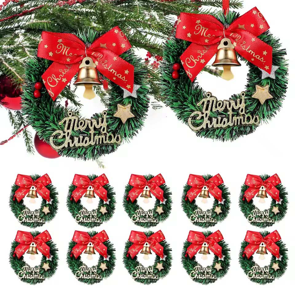 Home Decor Garland - 10/20pcs Mini Christmas Decoration Wreath Doll