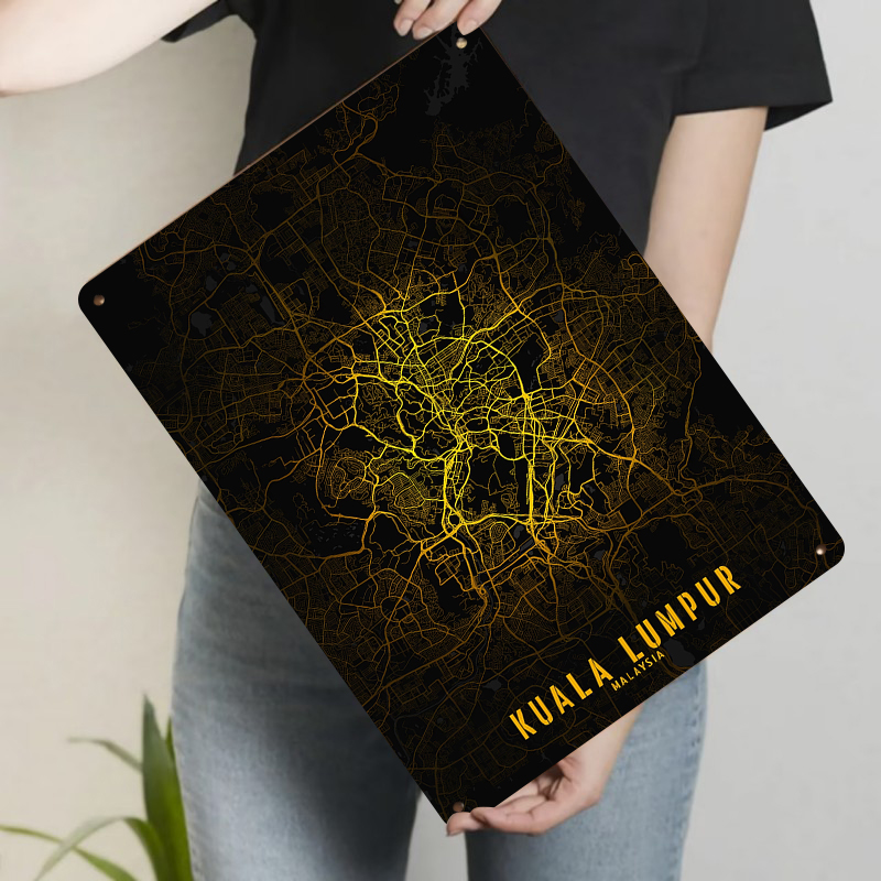 Kuala Lumpur City Map Metal Wa - огляд і ціна Home Decor Malaysia