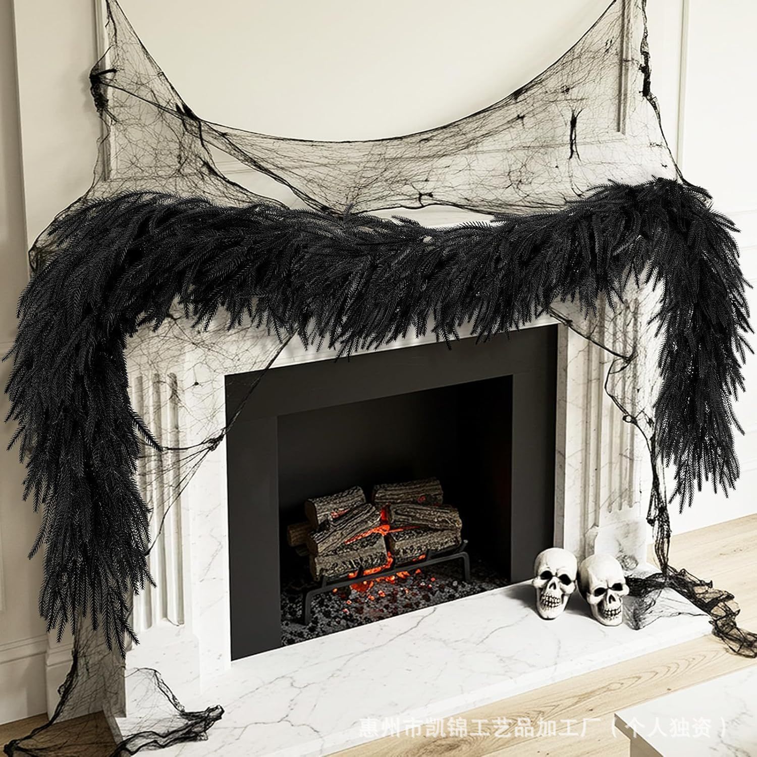 Black Norfolk Pine Halloween R - огляд і ціна Home Decor Garland