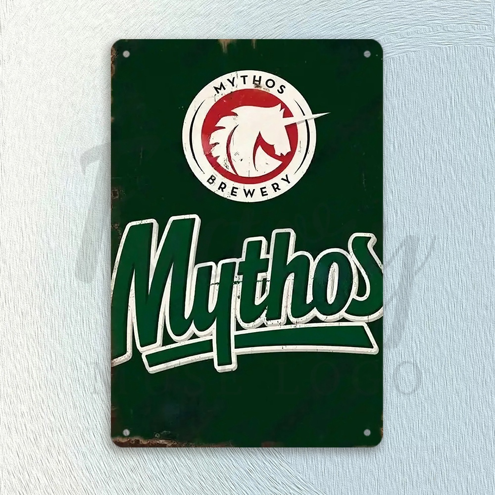 Mythos Brewery Vintage Metal T - огляд і ціна Home Decor Logo