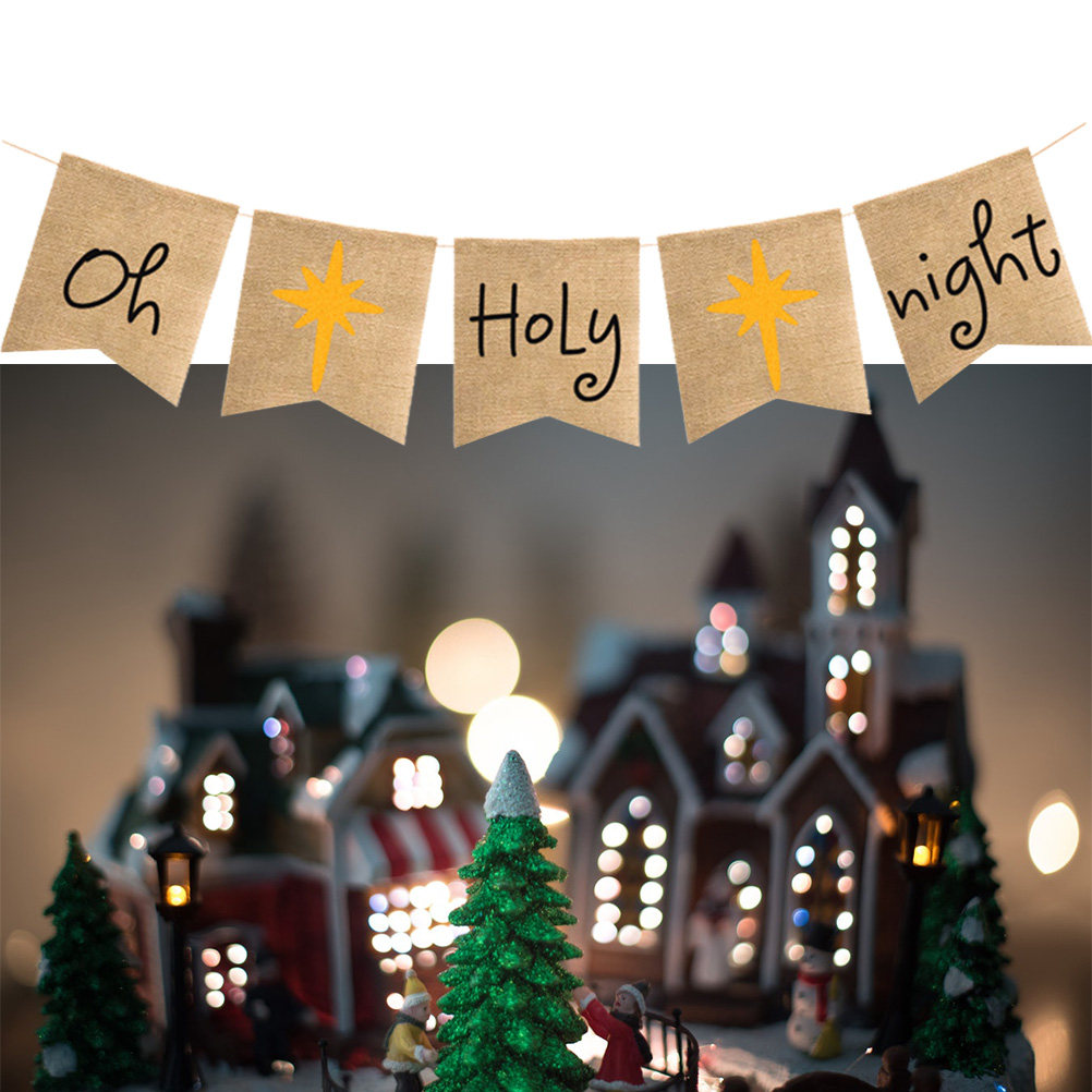 Oh-Holy-Night Banner Flax Rust - огляд і ціна Home Decor Garland