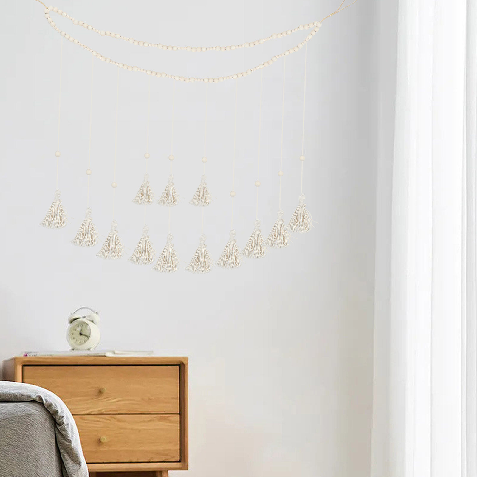 1Set Wooden Bead Photo Garland - огляд і ціна Home Decor Garland