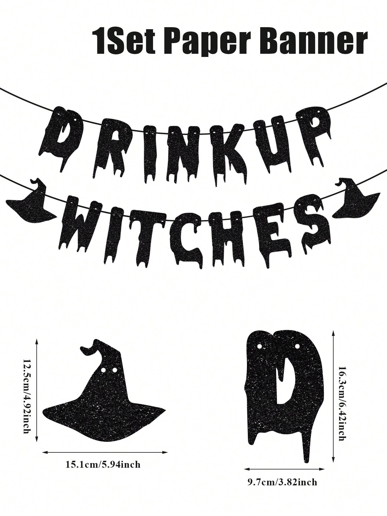 1 Set Halloween Paper Banner,  - огляд і ціна Home Decor Garland