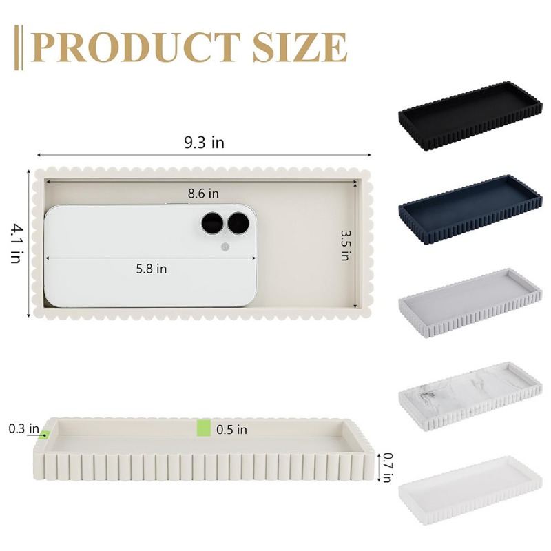 Silicone Fluted Edge Storage T - огляд і ціна Vanity Home Decor