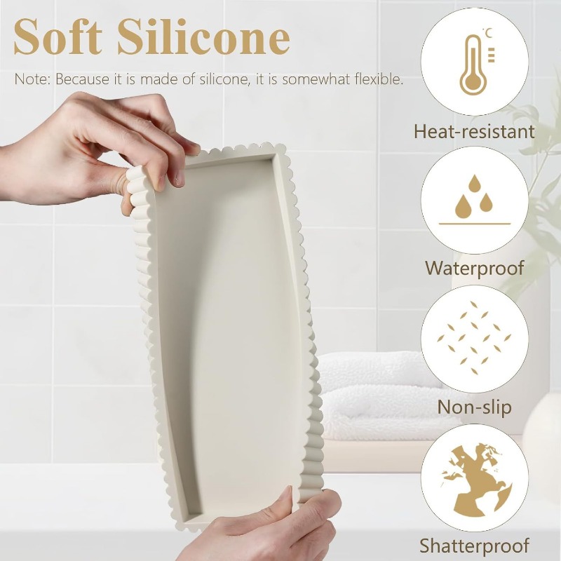 Silicone Fluted Edge Storage T - огляд і ціна Vanity Home Decor