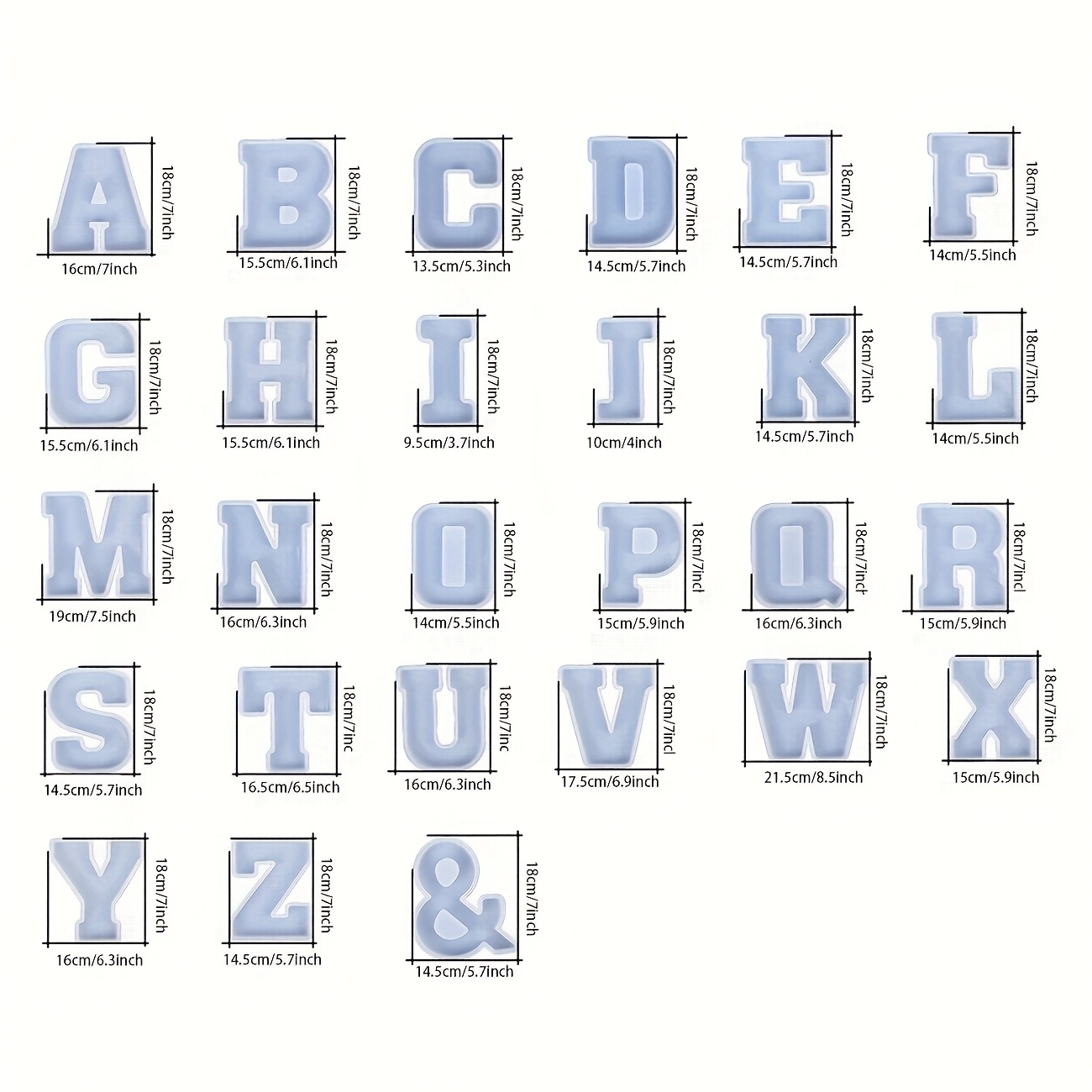 7-Inch Large Letter Resin Mold - огляд і ціна Home Decor Logo