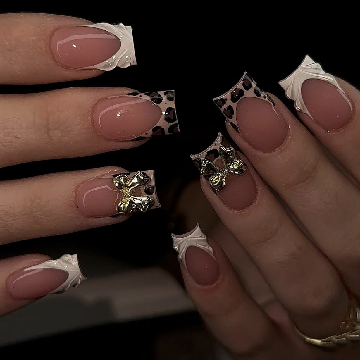 Short square fake nails for wo - огляд і ціна Pressed Flower Frame