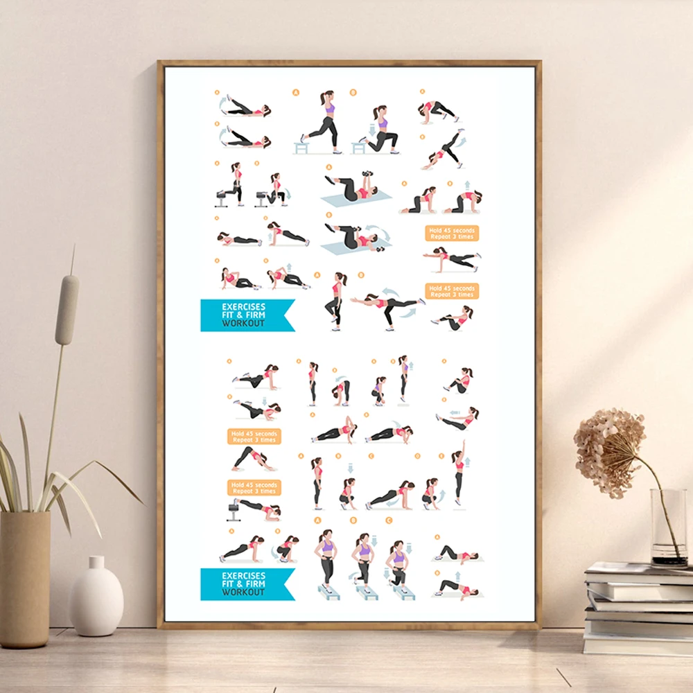 Silk Cloth Wall Poster GYM Exe - огляд і ціна Home Decor Examples