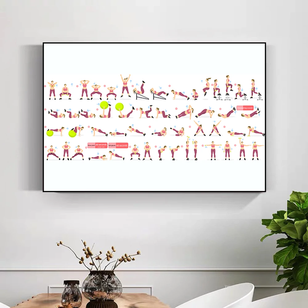Silk Cloth Wall Poster GYM Exe - огляд і ціна Home Decor Examples