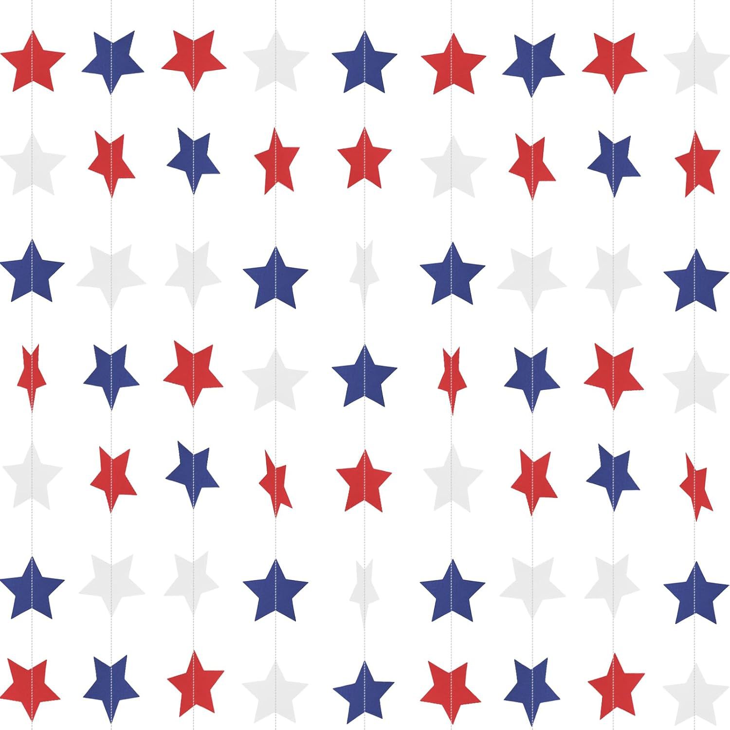 3M Red Blue Silver Paper Star  - огляд і ціна Home Decor Garland